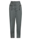 Masnada Woman Pants Lead Size 4 Cotton, Elastane In Gray