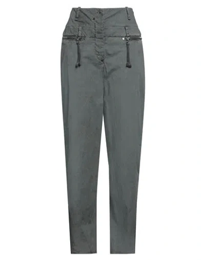 Masnada Woman Pants Lead Size 4 Cotton, Elastane In Gray