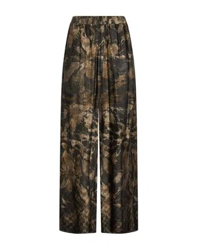 Masnada Woman Pants Light Brown Size M Viscose In Multi