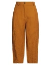 Masnada Woman Pants Marigold Size 10 Cotton, Wool, Metallic Fiber In Yellow