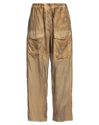 Masnada Woman Pants Marigold Size 10 Cotton In Yellow