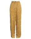 Masnada Woman Pants Marigold Size 4 Acetate, Wool In Yellow