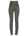 Masnada Woman Pants Military Green Size 6 Linen, Viscose, Elastane