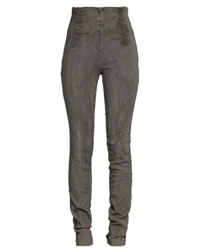 Masnada Woman Pants Military Green Size 6 Linen, Viscose, Elastane