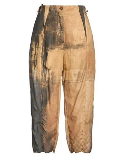 Masnada Woman Pants Military Green Size 2 Cotton