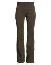 Masnada Woman Pants Military Green Size 4 Linen, Viscose, Elastane In Green