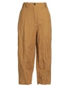 Masnada Woman Pants Mustard Size 4 Cotton, Wool, Metallic Fiber In Brown