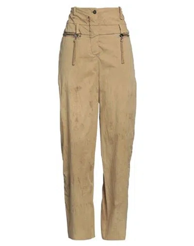 Masnada Woman Pants Mustard Size 8 Cotton, Elastane In Yellow