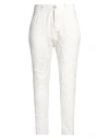 Masnada Woman Pants Off White Size 12 Linen In Neutral