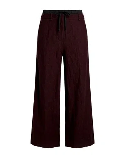 Masnada Woman Pants Plum Size 8 Wool, Cotton, Metal In Purple