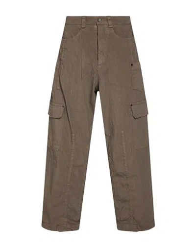 Masnada Woman Pants Taupe Size 2 Linen, Viscose, Elastane In Brown