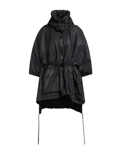 Masnada Woman Puffer Black Size 4 Cotton, Elastane