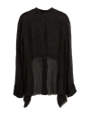 Masnada Woman Shirt Black Size 4 Ramie In Black