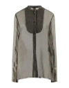 Masnada Woman Shirt Khaki Size 4 Silk, Polyamide In Beige