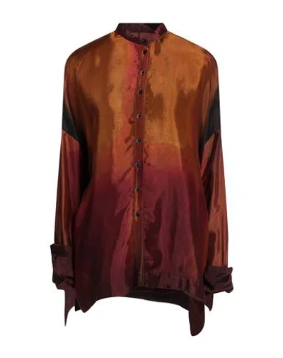 Masnada Woman Shirt Mustard Size L Viscose In Yellow