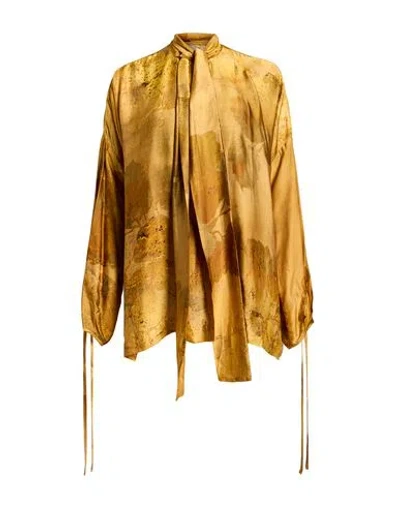 Masnada Woman Shirt Mustard Size M Viscose In Yellow