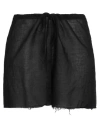 Masnada Woman Shorts & Bermuda Shorts Black Size 4 Cotton
