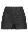 Masnada Woman Shorts & Bermuda Shorts Black Size 2 Cotton, Polyester, Polyamide In Black