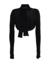 Masnada Woman Shrug Black Size Xs/s Mohair Wool, Polyamide, Wool In Black