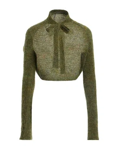 Masnada Woman Shrug Military Green Size Xs/s Mohair Wool, Polyamide, Wool