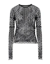 Masnada Woman Sweater Black Size L Polyamide, Elastane