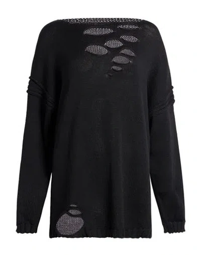 Masnada Woman Sweater Black Size M Merino Wool