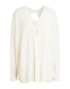 Masnada Woman Sweater Ivory Size S Cotton In White