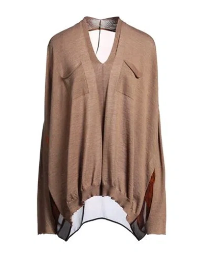 Masnada Woman Sweater Khaki Size S Merino Wool, Viscose, Silk In Beige