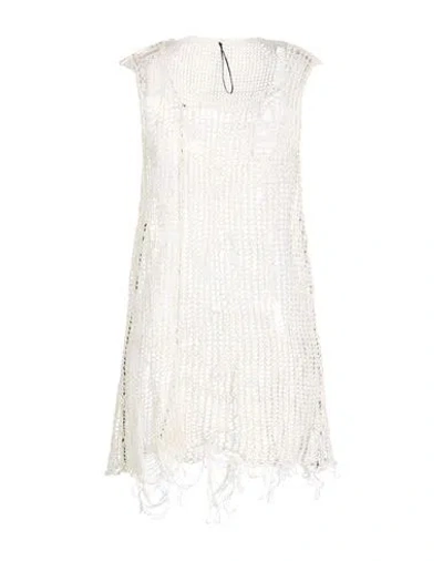 Masnada Woman Sweater White Size S Linen In Brown