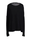 Masnada Woman T-shirt Black Size 10 Viscose, Polyamide, Cashmere In Black