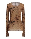 Masnada Woman T-shirt Khaki Size S Polyamide, Elastane In Beige