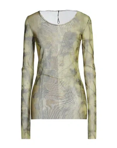 Masnada Woman Top Military Green Size M Nylon, Elastane