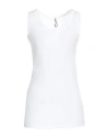 Masnada Woman Tank Top White Size 4 Cotton