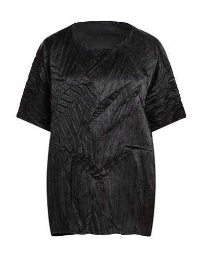 Masnada Woman Top Black Size M Polyester, Viscose