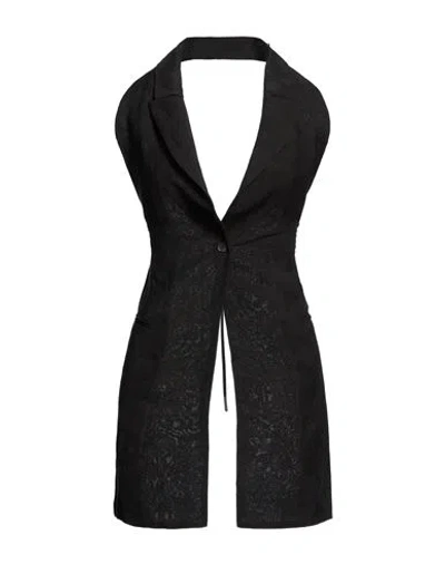 Masnada Woman Top Black Size Onesize Viscose, Linen