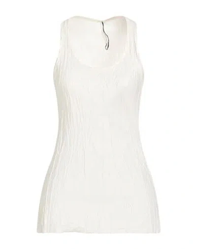 Masnada Woman Top Cream Size S Polyester, Viscose In White