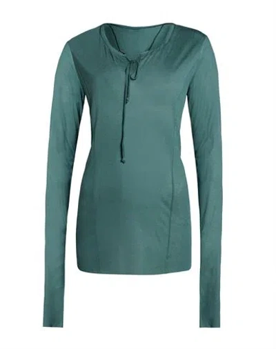 Masnada Woman Top Emerald Green Size 6 Viscose, Silk