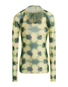 Masnada Woman Top Green Size S Nylon, Elastane In Green