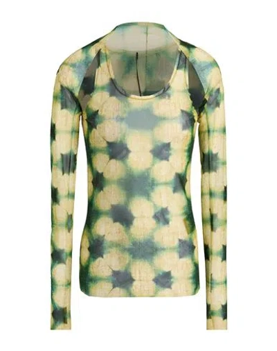 Masnada Woman Top Green Size S Nylon, Elastane