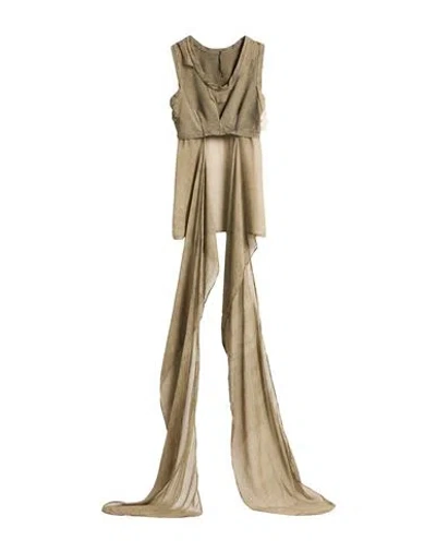 Masnada Woman Top Military Green Size 4 Cotton, Elastane, Silk In Brown