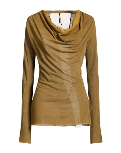 Masnada Woman T-shirt Marigold Size 4 Viscose, Polyamide, Cashmere, Silk In Brown
