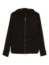 Masnada Zip-up Hooded Jacket In Brown