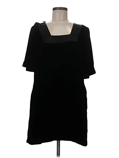Pre-owned Mason 3/4 Sleeve Top Black Square Neckline Tops