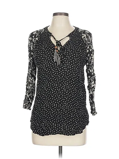Pre-owned Mason & Belle 3/4 Sleeve Blouse In Black