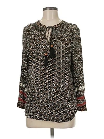 Pre-owned Mason & Belle 3/4 Sleeve Blouse In Black