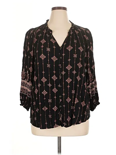Pre-owned Mason & Belle 3/4 Sleeve Blouse In Black