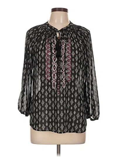 Pre-owned Mason & Belle 3/4 Sleeve Blouse In Black