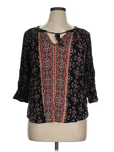 Pre-owned Mason & Belle 3/4 Sleeve Blouse In Black