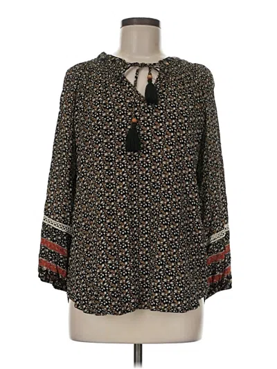 Pre-owned Mason & Belle 3/4 Sleeve Blouse In Black