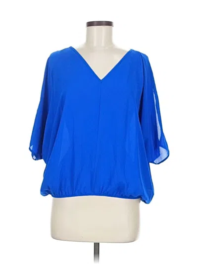 Pre-owned Mason & Belle 3/4 Sleeve Blouse In Blue
